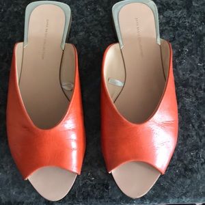 Fun orange Zara sandals/slides